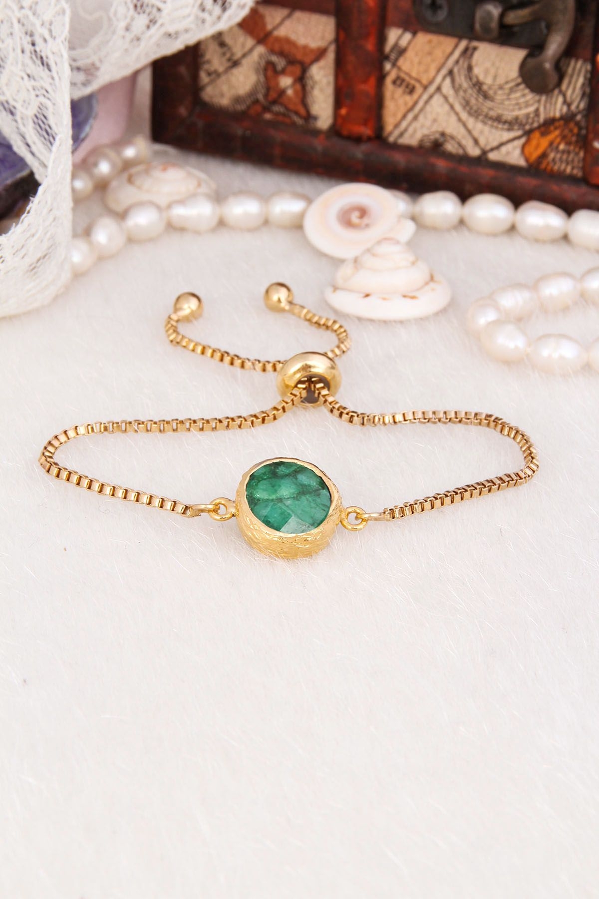 14K Gold-Plated Bronze & Agate