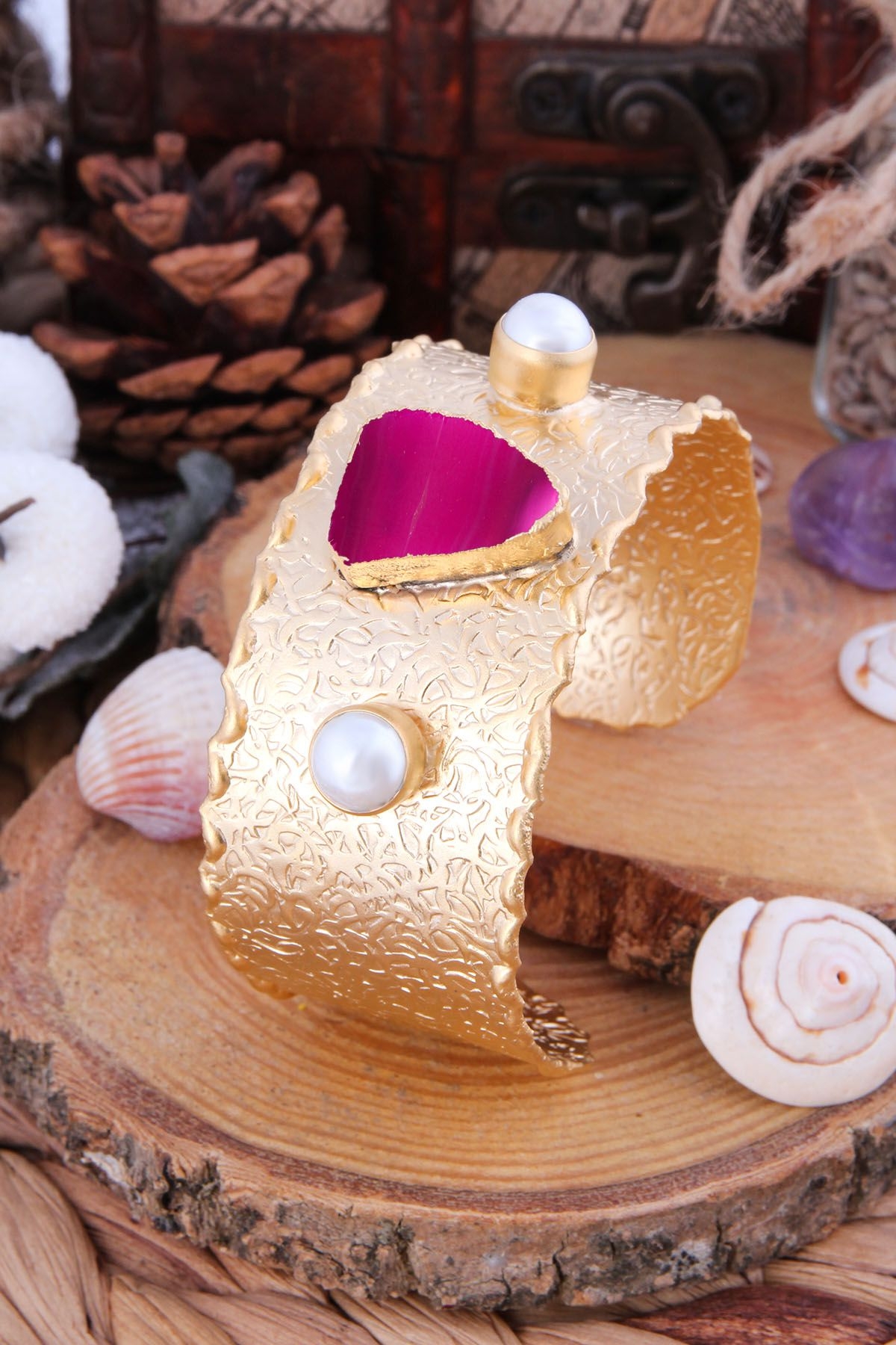 Agate & Pearl Bracelet