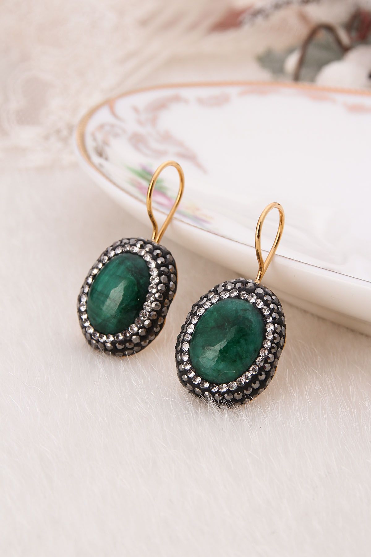 14K Gold-Plated Bronze & Agate
