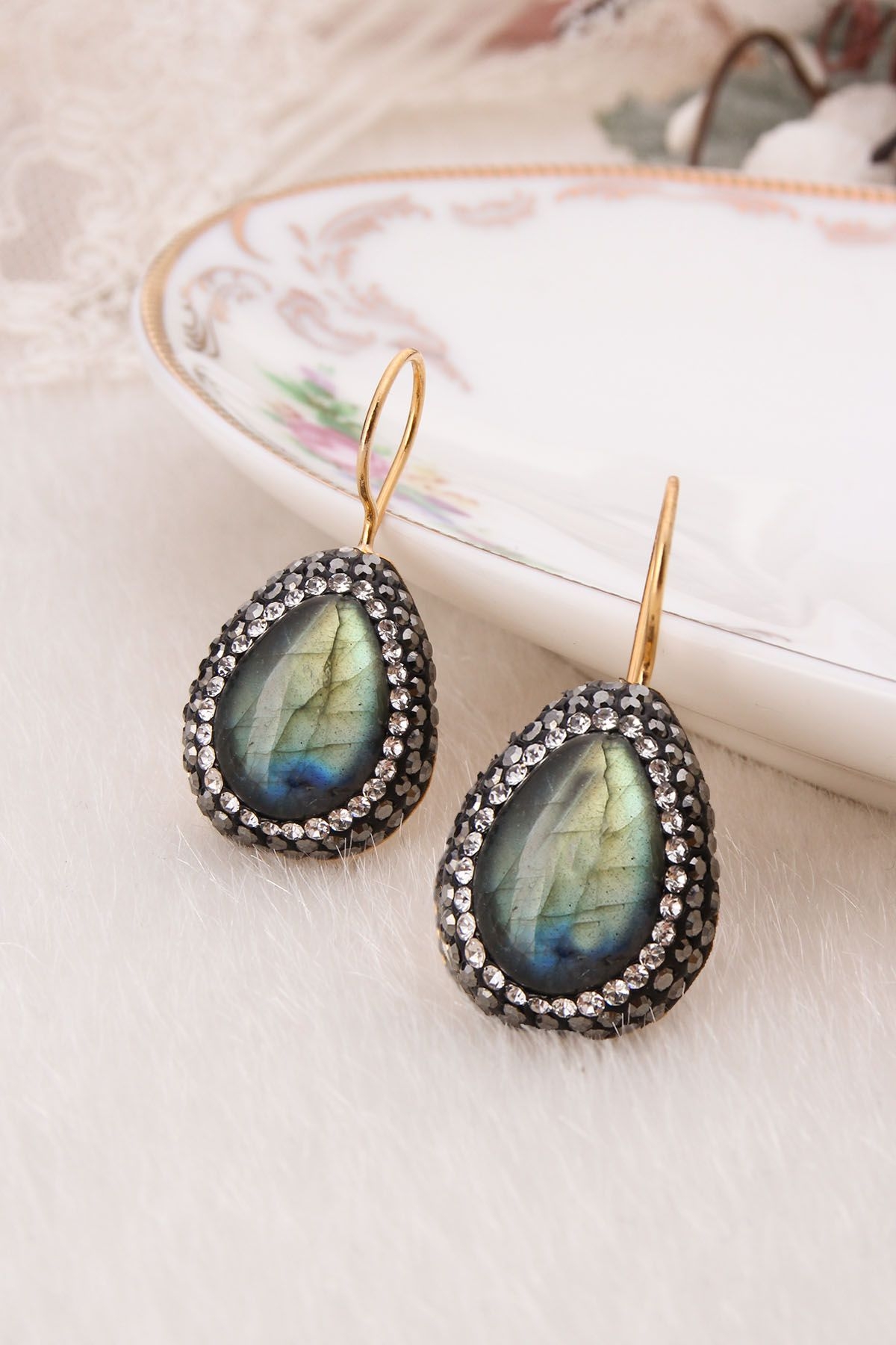 14K Gold-Plated Bronze & Labradorite