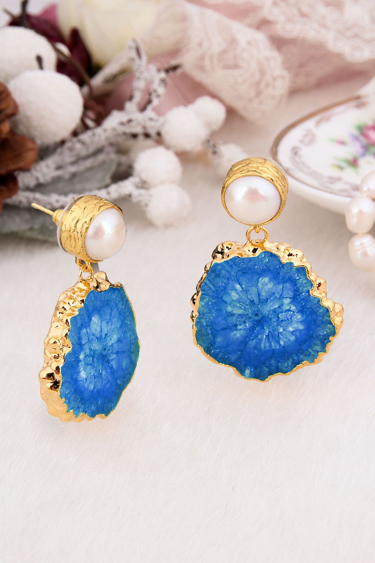 Pearl & Quartz Earring