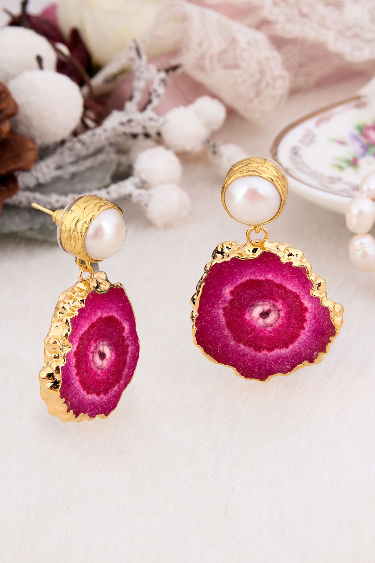 Pearl & Quartz Earring