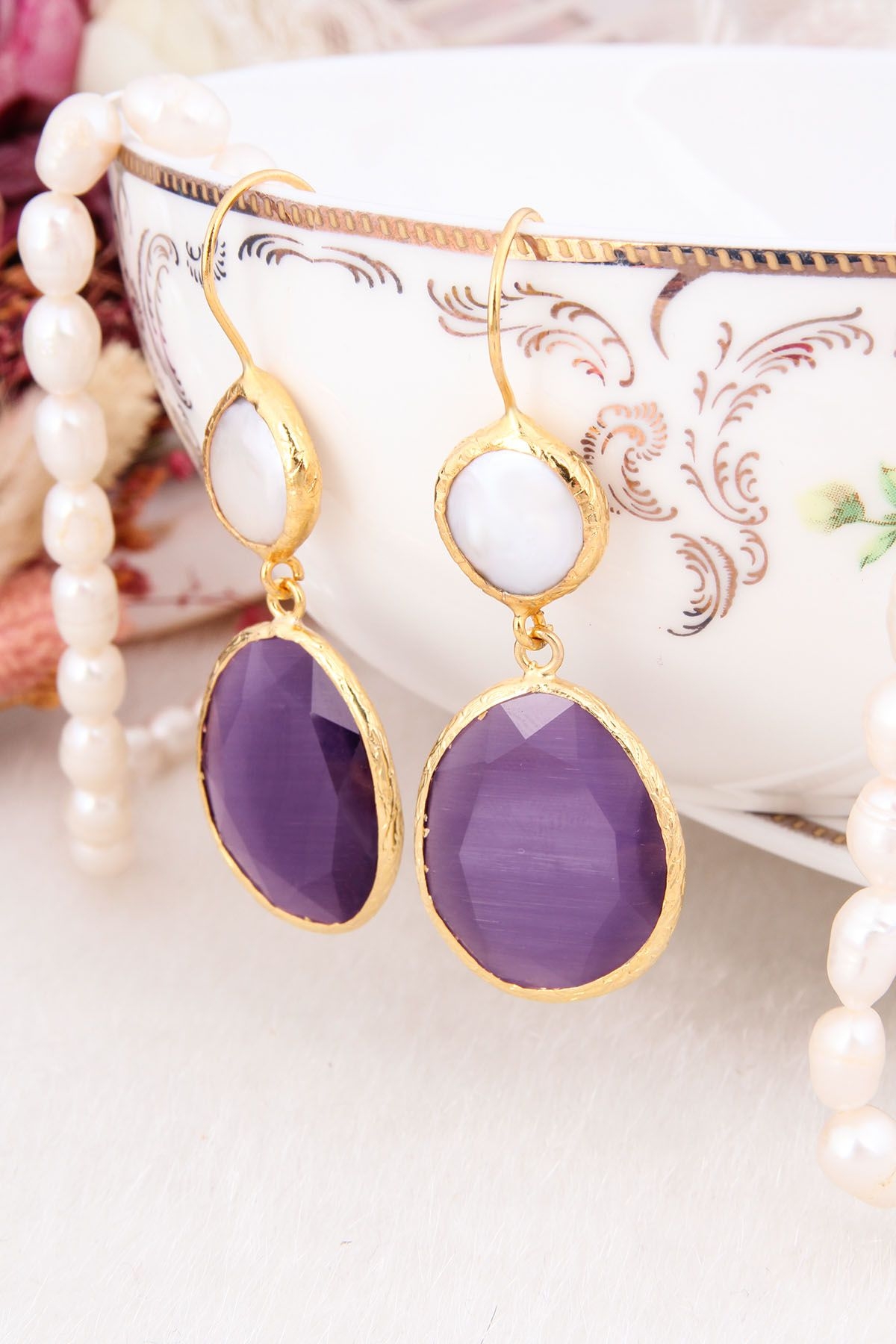 Pearl & Zircon Earring