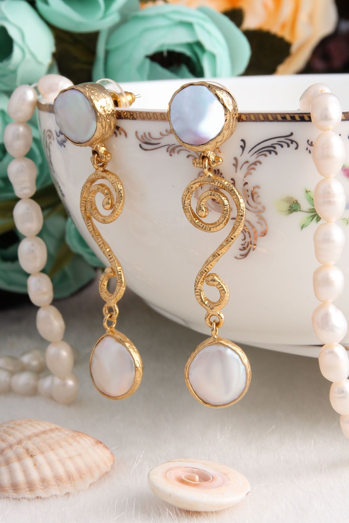 14K Gold Plated & Brass Material & Labradorite 