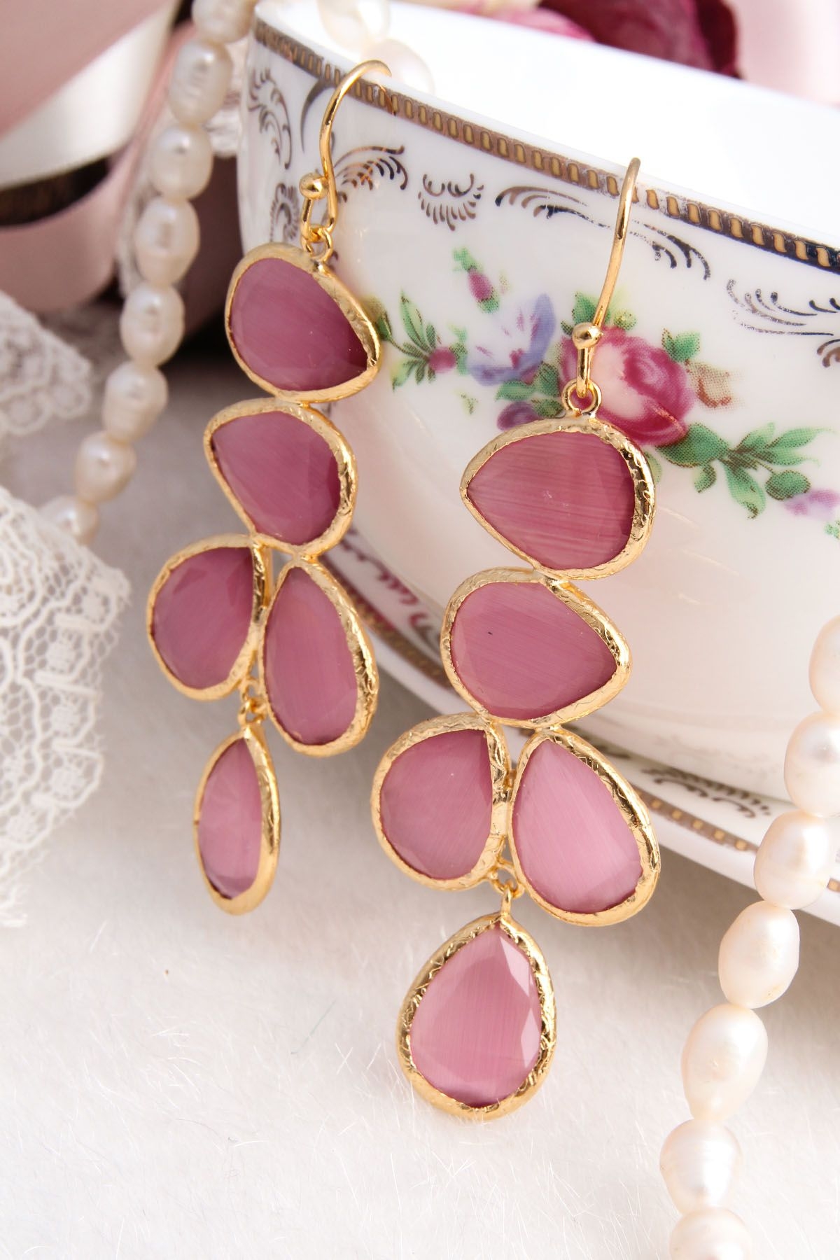 14K Gold-Plated Bronze & Zircon