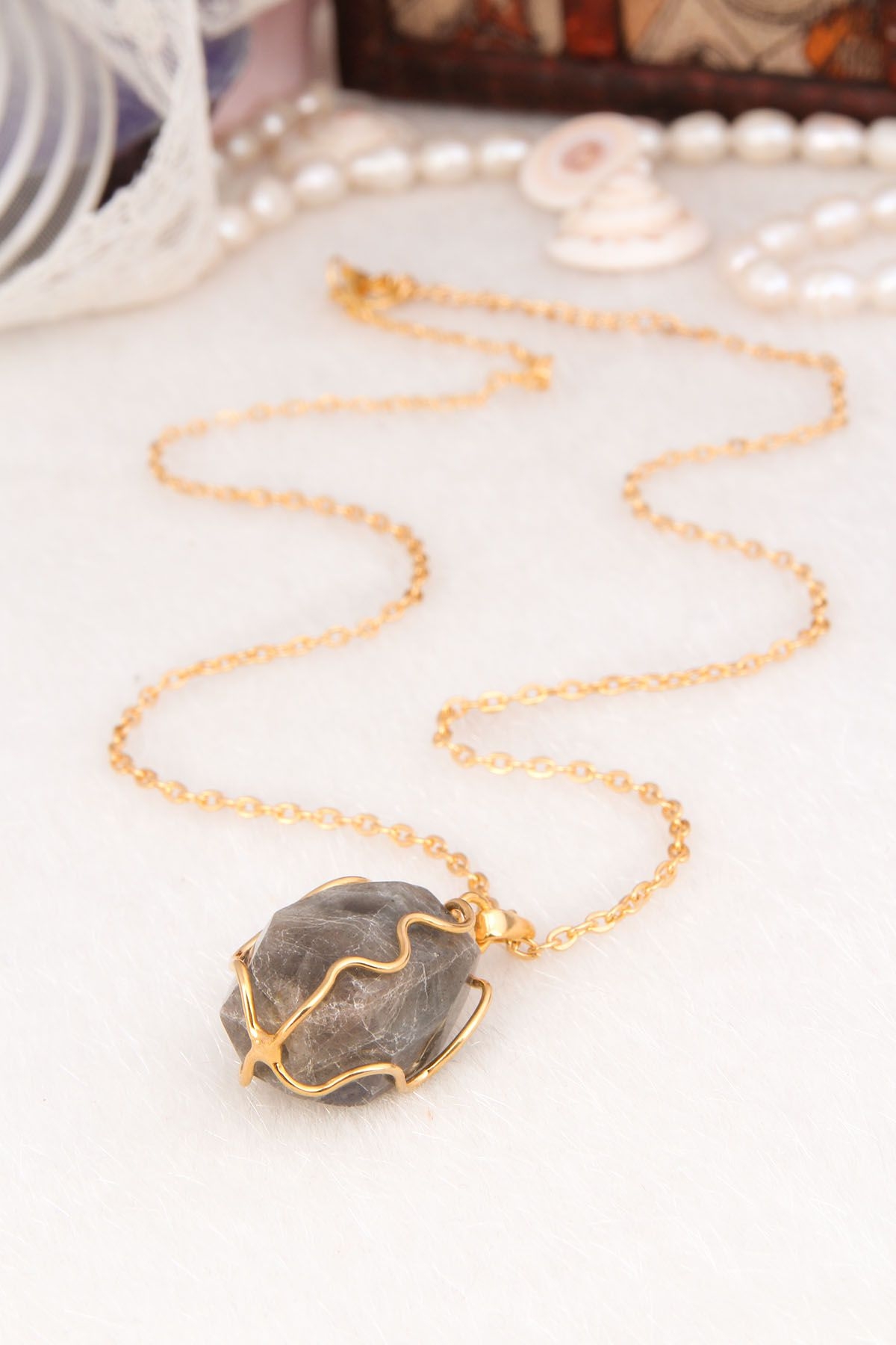 14K Gold-Plated Bronze & Labradorite