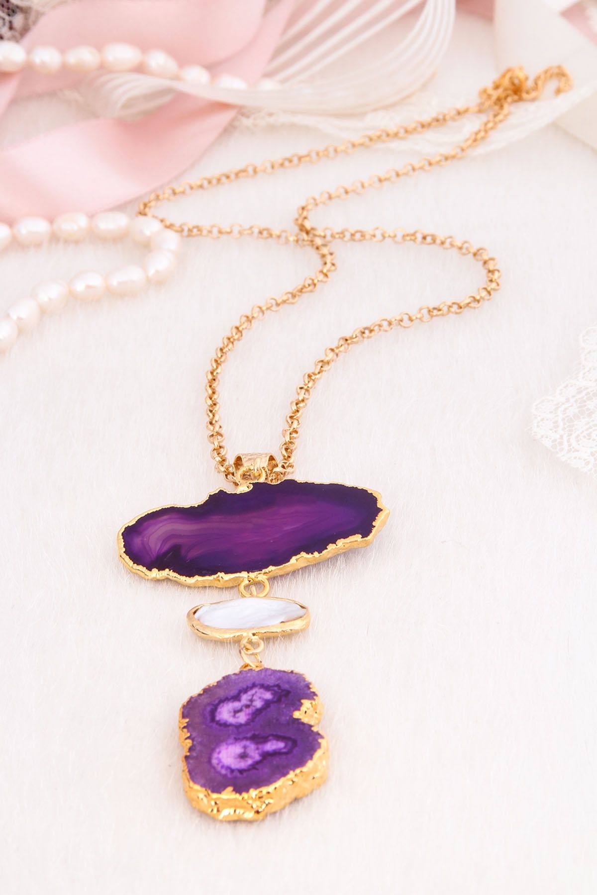 Pearl & Agate Necklace