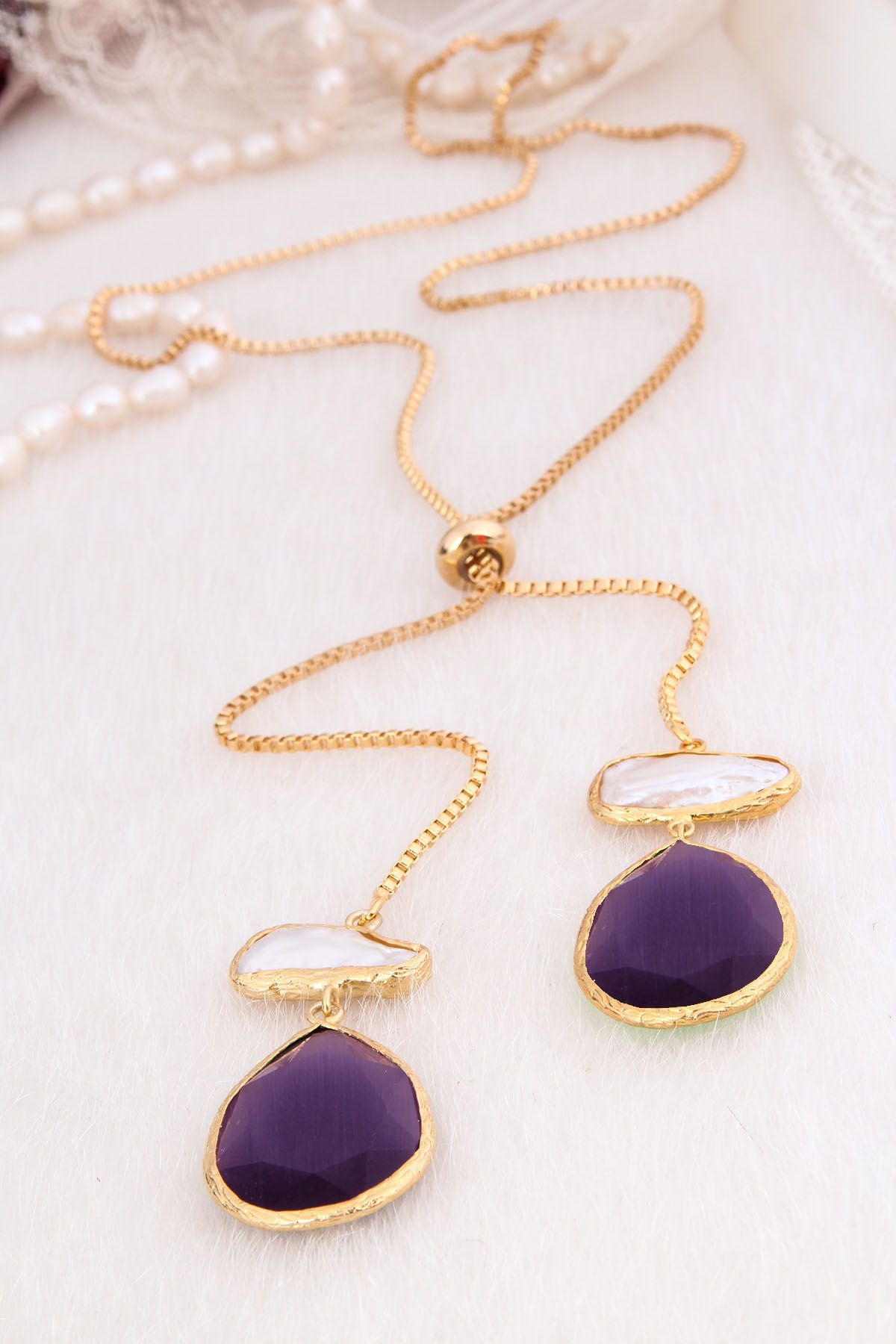 Pearl & Zircon Necklace
