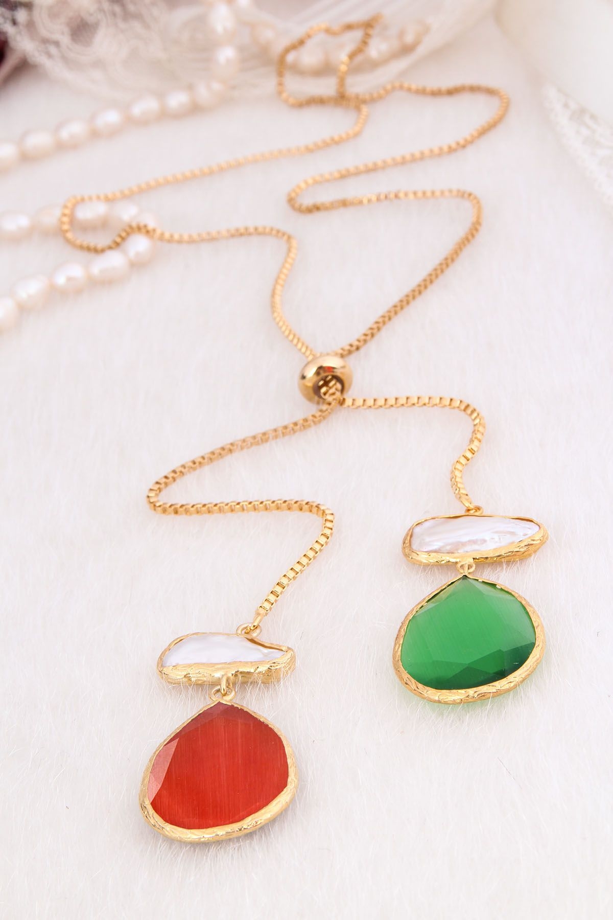 Pearl & Zircon Necklace
