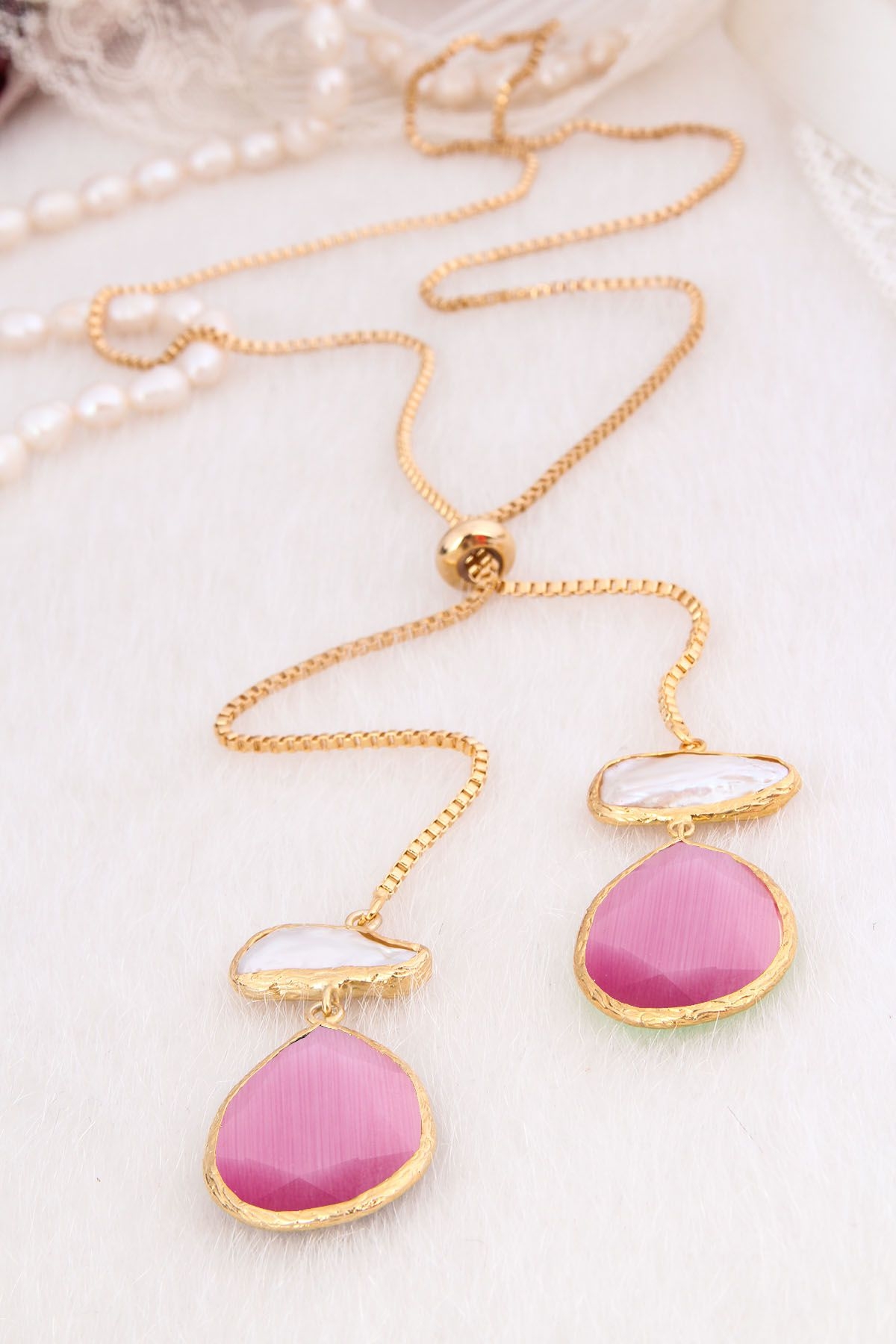 Pearl & Zircon Necklace