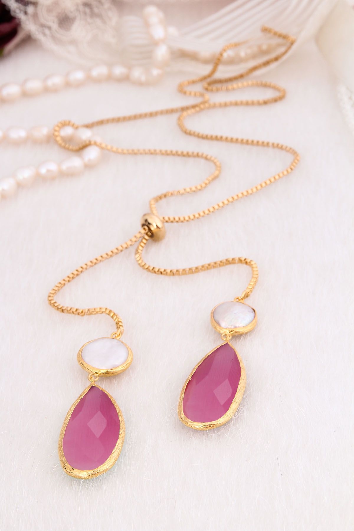 Pearl & Zircon Necklace