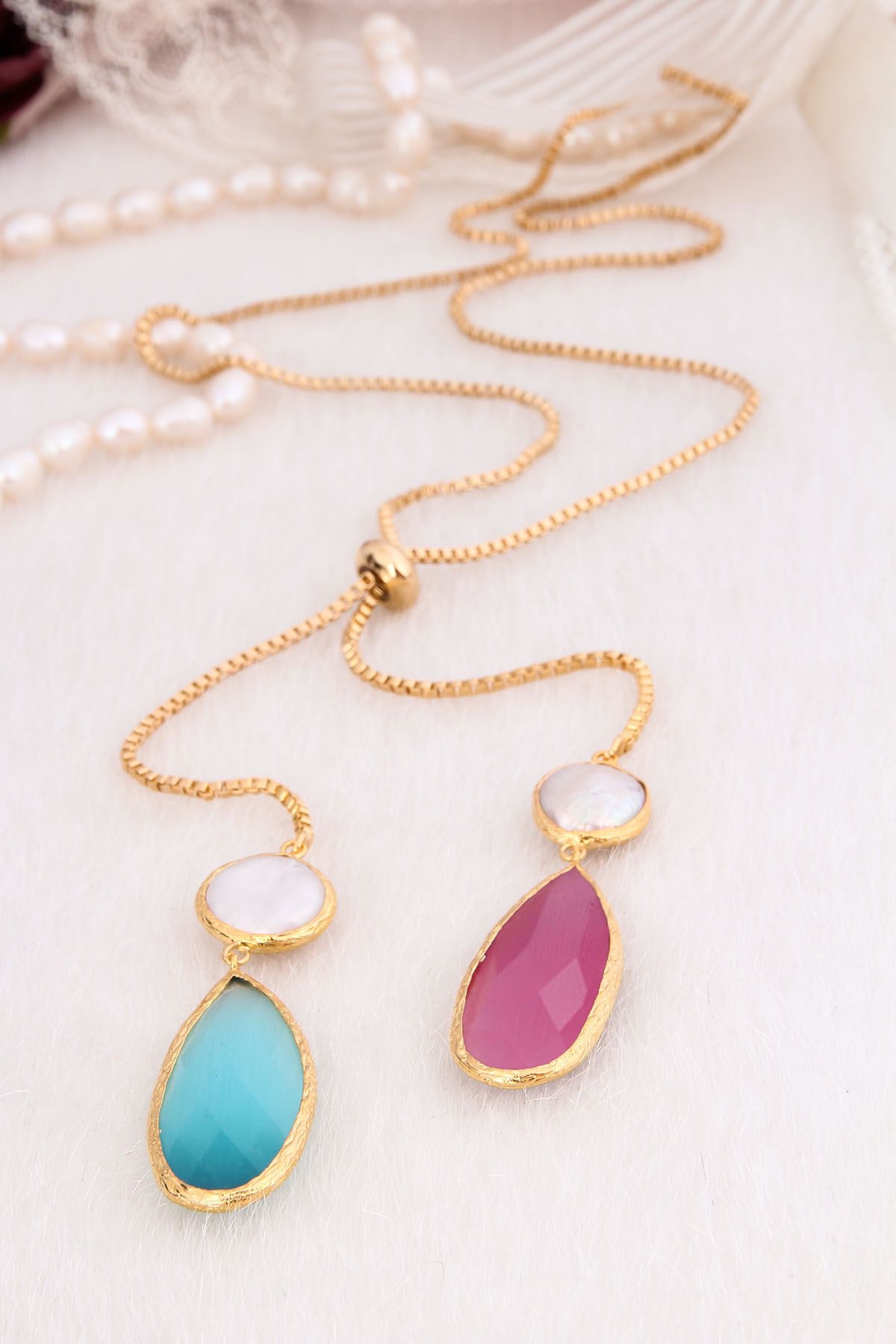 Pearl & Zircon Necklace