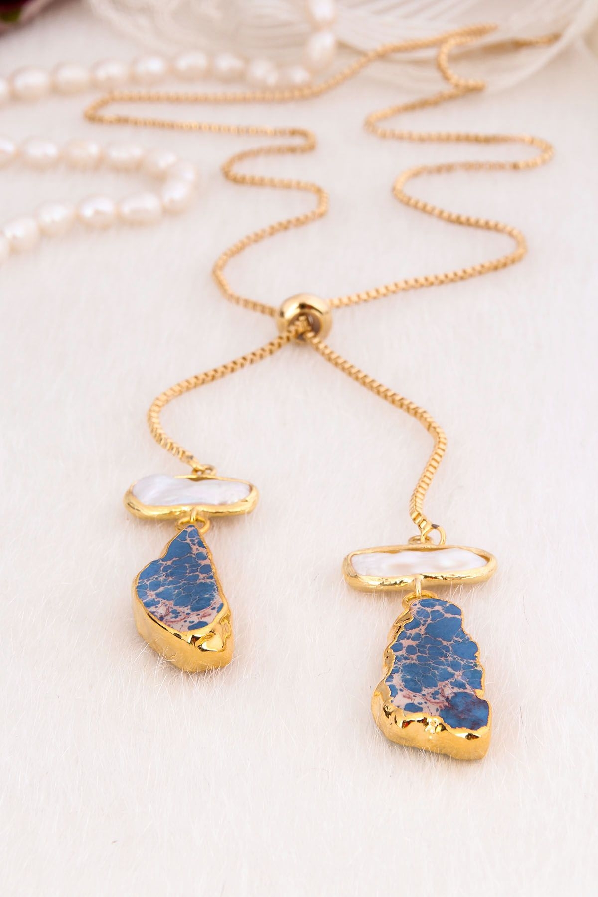 Pearl & Varasite Necklace