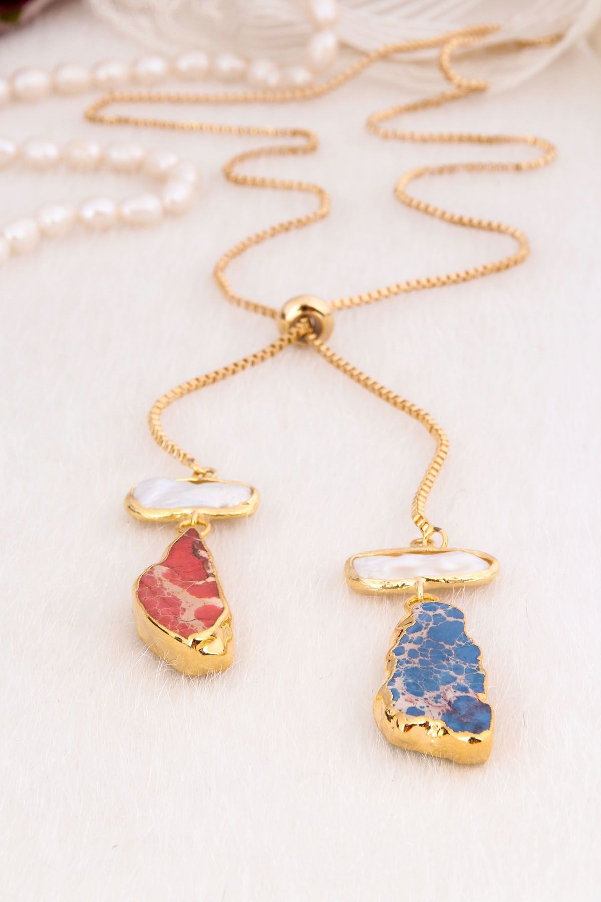 Pearl & Varasite Necklace