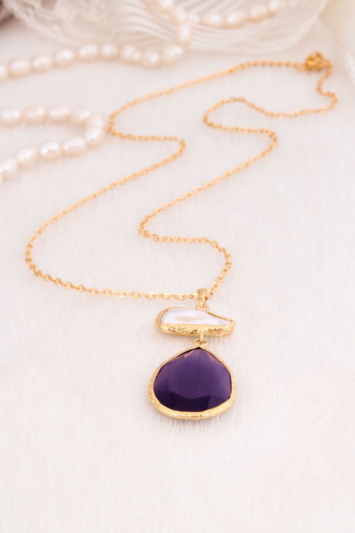 Pearl & Zircon Necklace