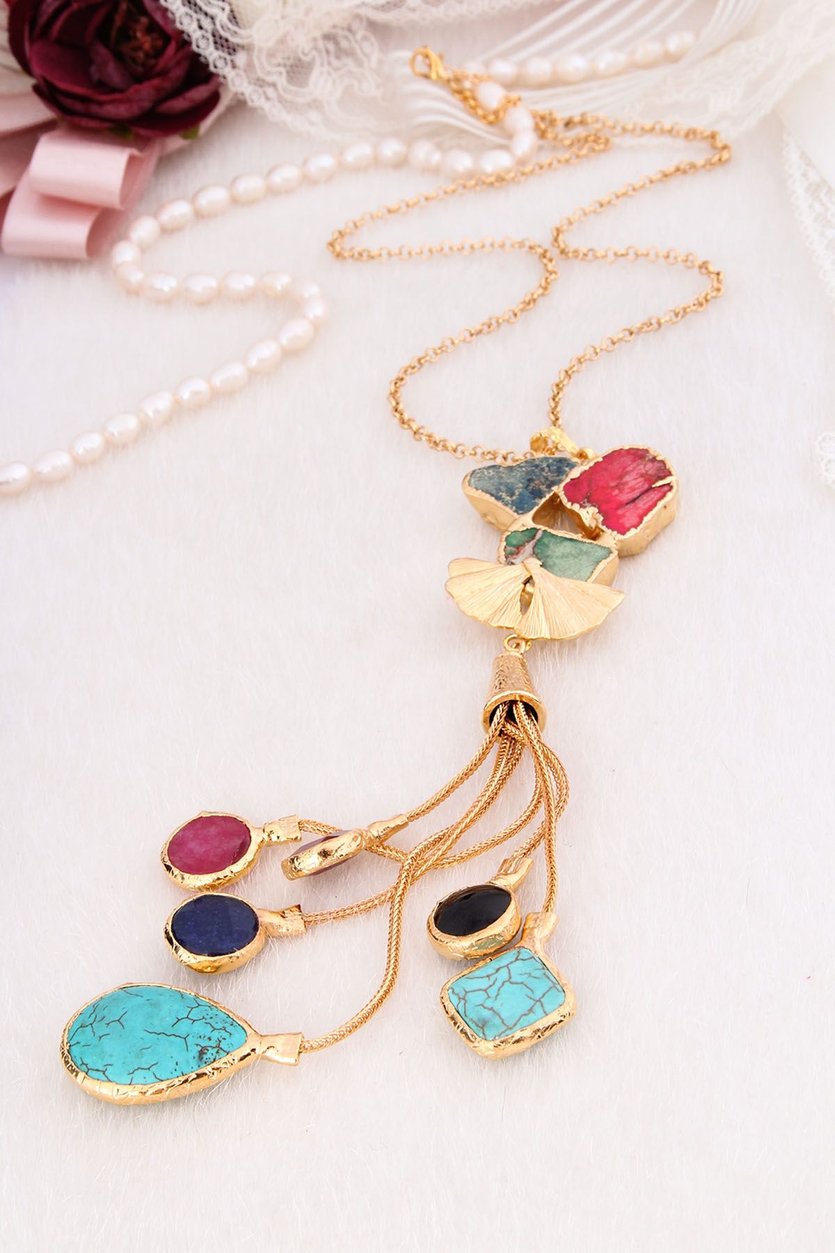 Turquoise & Agate Necklace