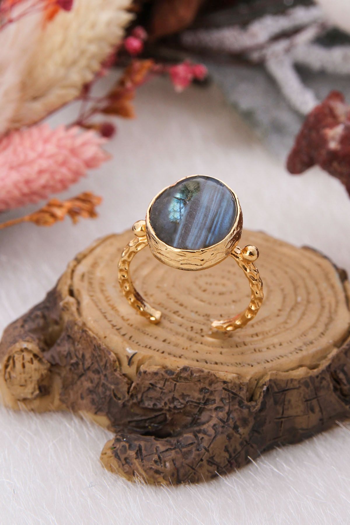 14K Gold-Plated Bronze & Labradorite