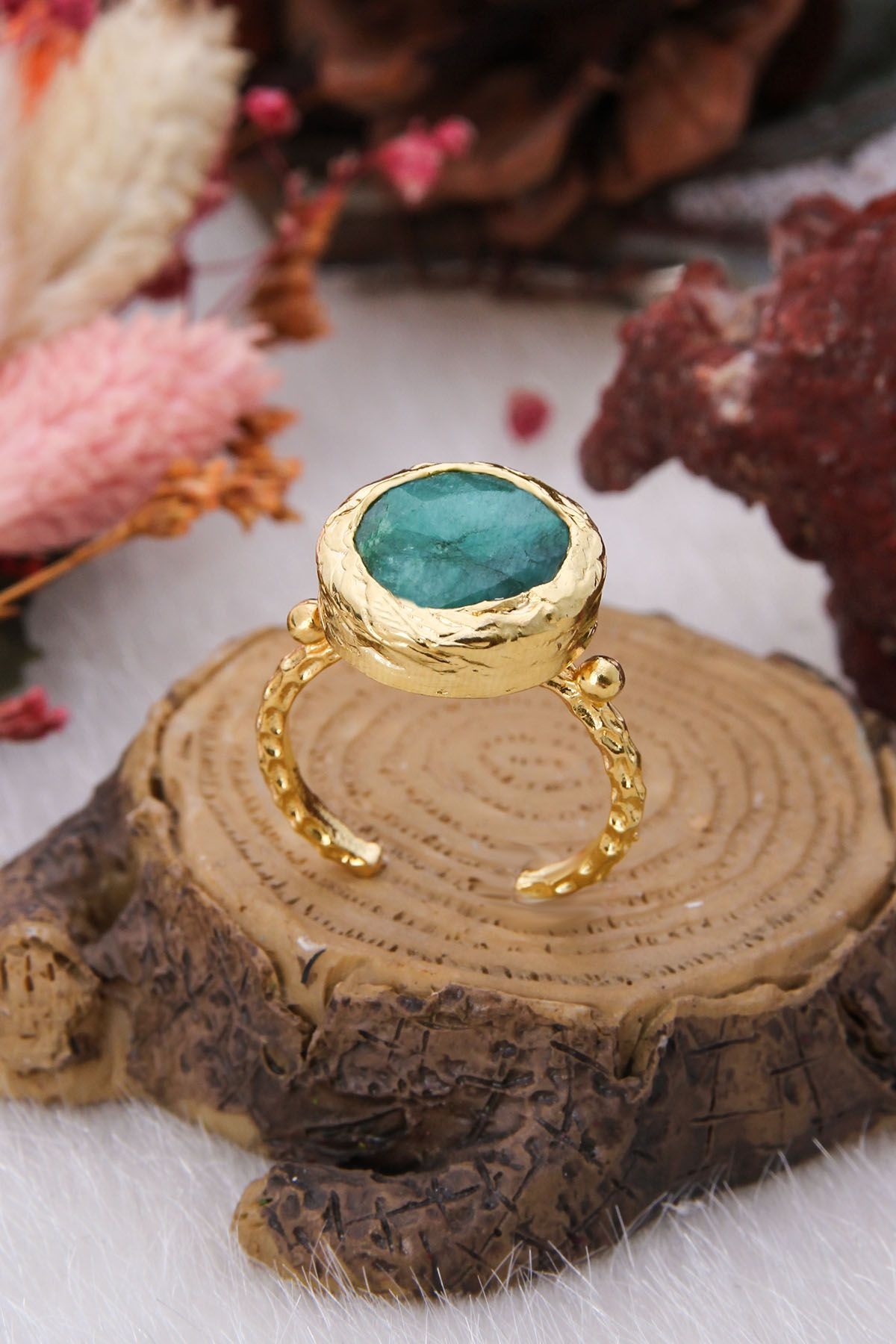 14K Gold-Plated Bronze & Agate