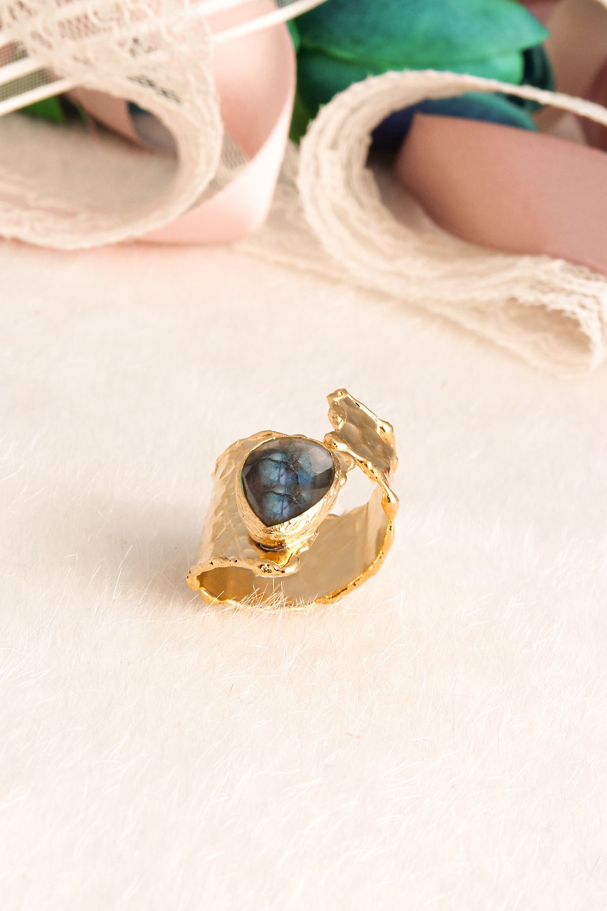 14K Gold-Plated Bronze & Labradorite