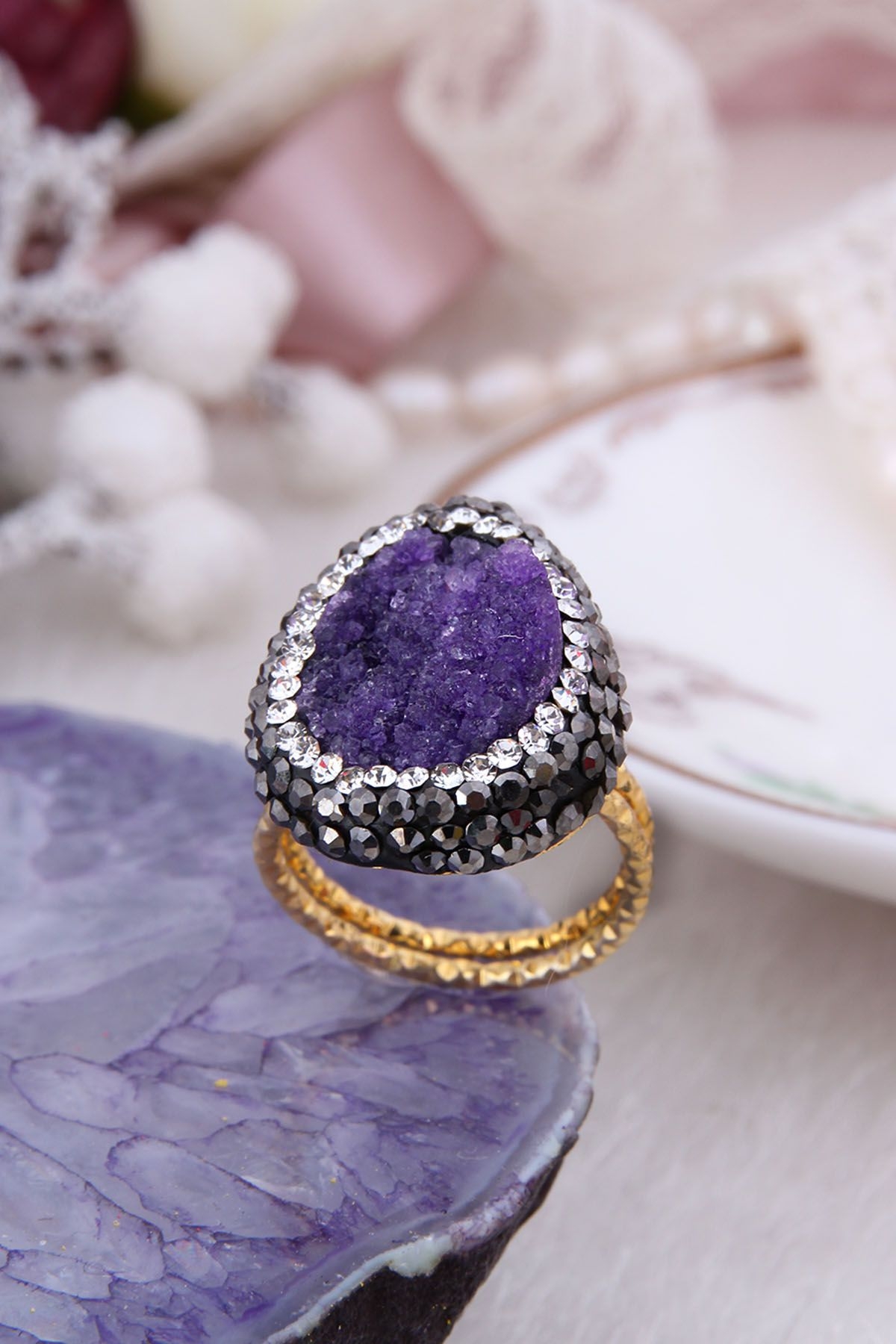 Druzy Quartz Ring