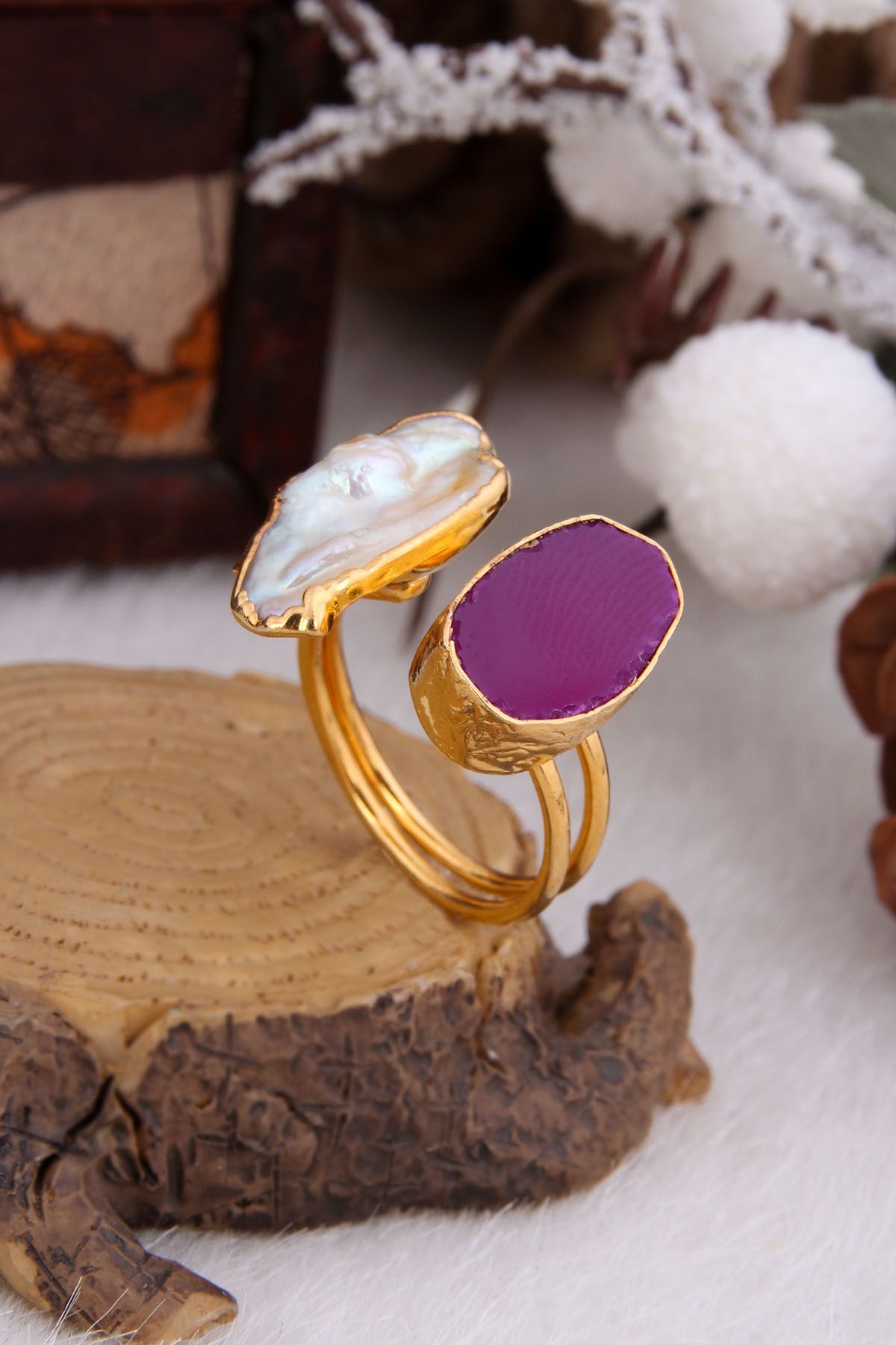 Pearl & Agate  Ring