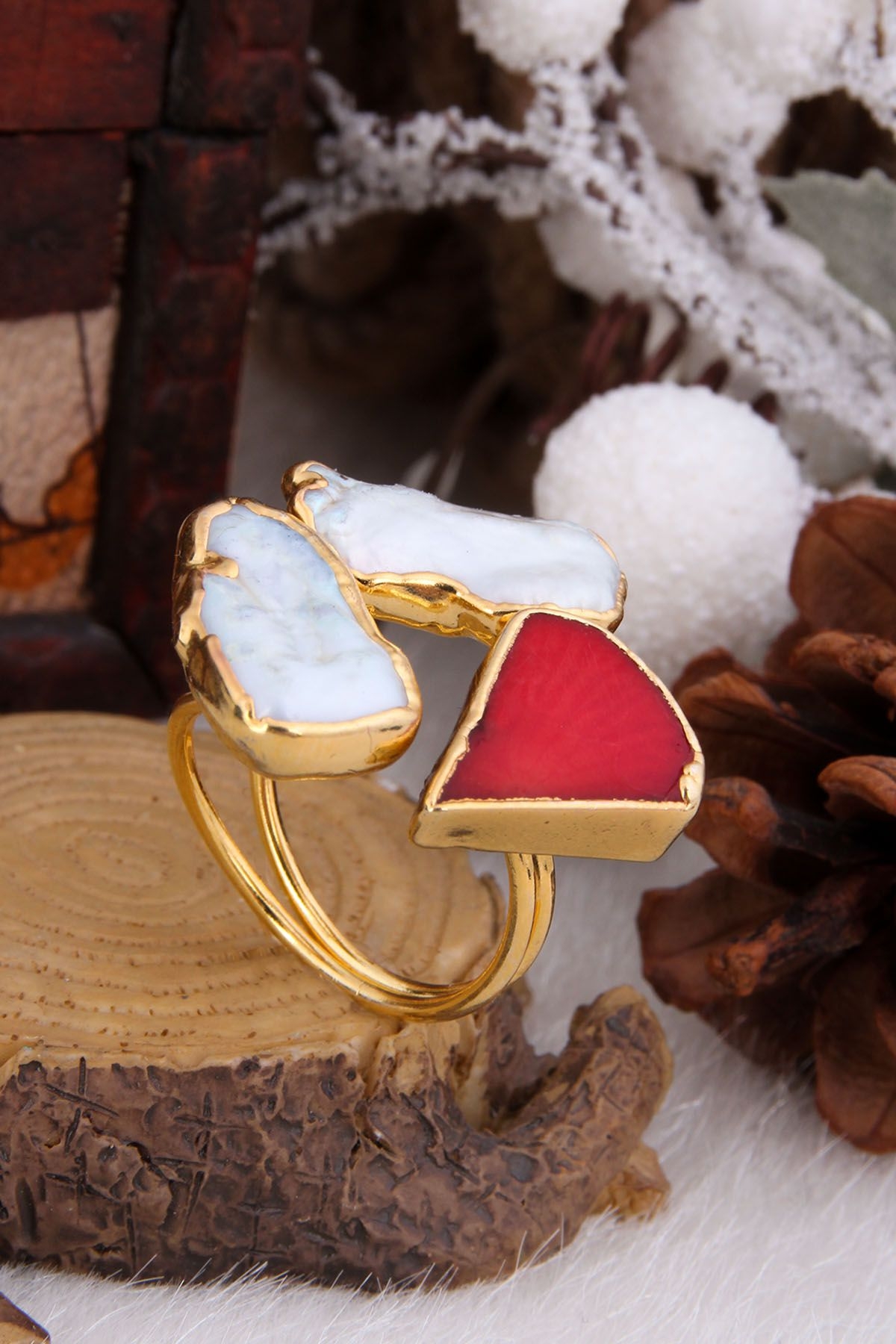 Pearl & Coral  Ring