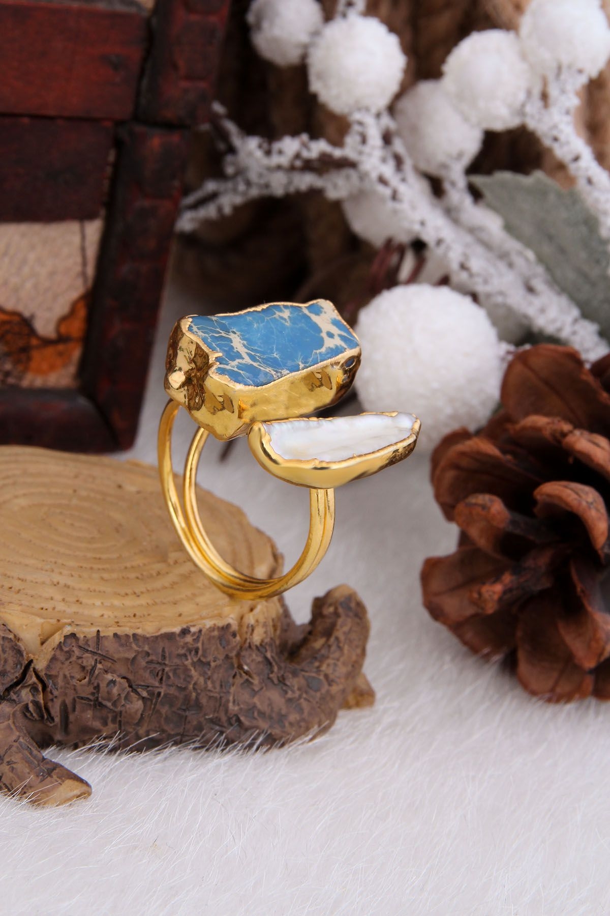 Pearl & Varasite  Ring