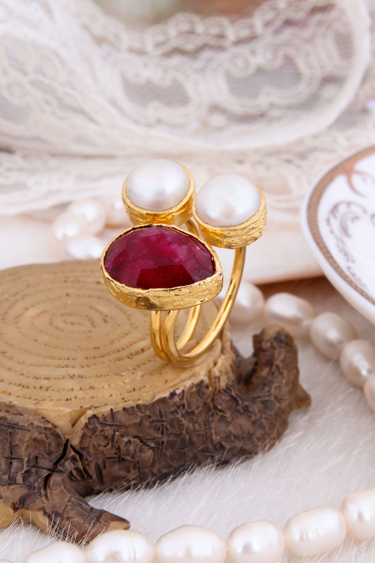 Pearl & Agate Ring