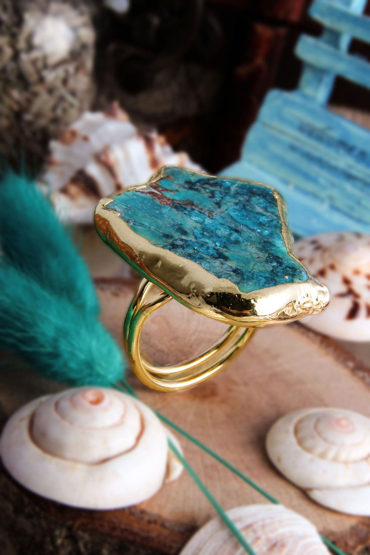 14K Gold-Plated Bronze & Varasit