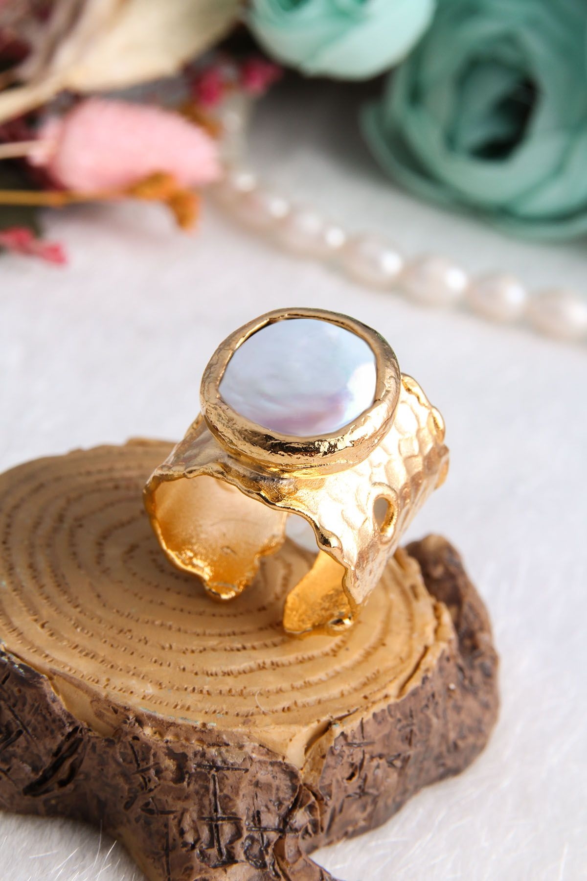 14K Gold-Plated Bronze & Pearl