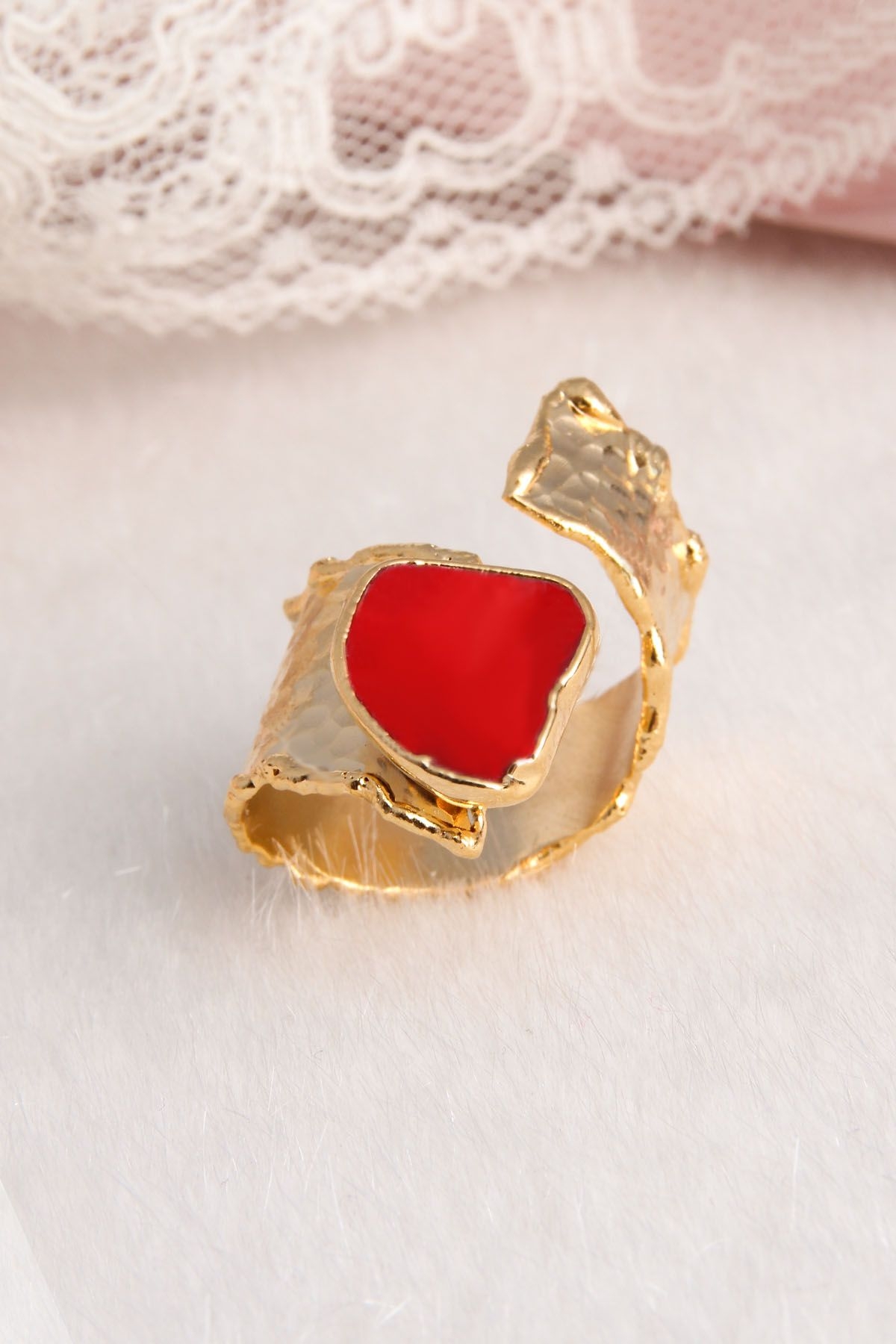 14K Gold-Plated Bronze & Coral