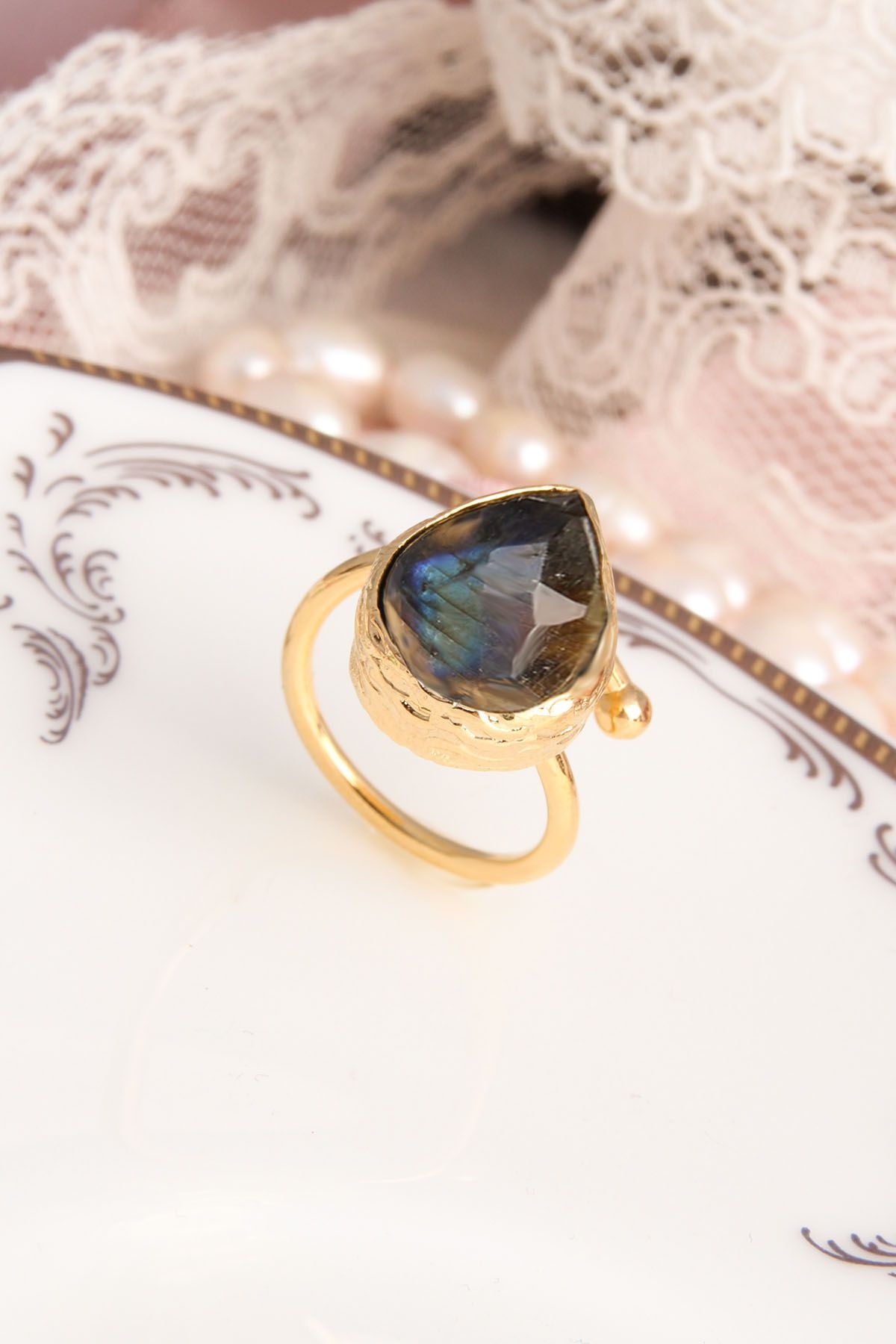14K Gold-Plated Bronze & Labradorite
