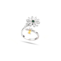 Buterfly And Flower Ring