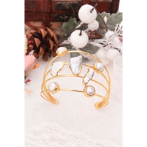 14K Gold-Plated Bronze & Pearl