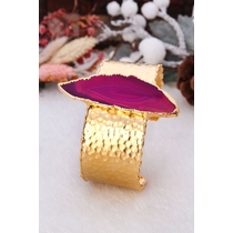 14K Gold-Plated Bronze & Agate