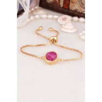 14K Gold-Plated Bronze & Agate