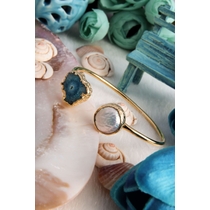 14K Gold-Plated Bronze & Agate & Pearl