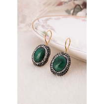 14K Gold-Plated Bronze & Agate