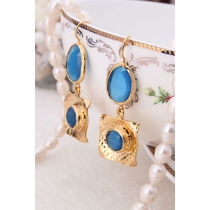 14K Gold-Plated Bronze & Zircon