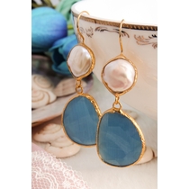 14K Gold-Plated Bronze &Zircon & Pearl