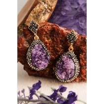 14K Gold-Plated Bronze & Amethyst & Hematite
