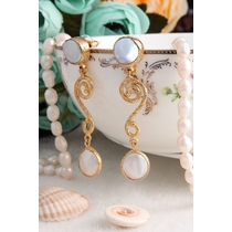 14K Gold Plated & Brass Material & Labradorite 