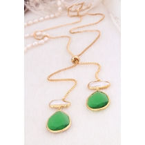 Pearl & Zircon Necklace