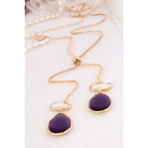 Pearl & Zircon Necklace