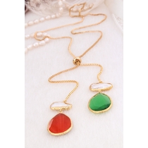 Pearl & Zircon Necklace