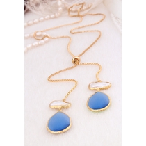 Pearl & Zircon Necklace