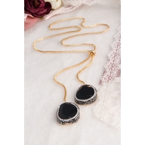 14K Gold-Plated Bronze & Zircon & Hematite