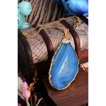 14K Gold-Plated Bronze & Varasit Natural Stone