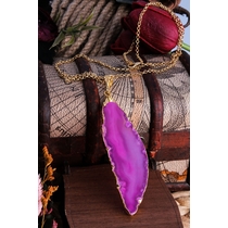 14K Gold-Plated Bronze & Varasit Natural Stone