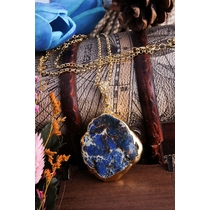 14K Gold-Plated Bronze & Varasit Natural Stone